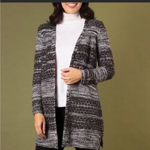 Simply Noelle Long Cardigan One Button Close Sweater Sz L/XL